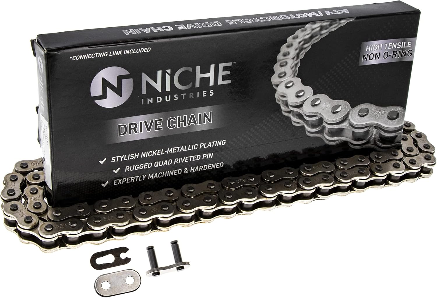 Drive Sprocket Chain Combo Front 12 Rear 42 Tooth 520NZ Standard 88 Links Pack of 2 P496