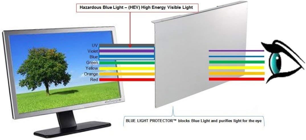 Blue Light Screen Protector Panel for 17.3” LED Monitor, Pack of 2 I49143