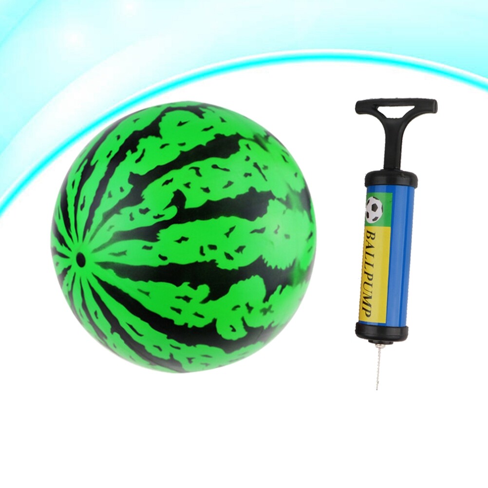 2Pcs 9 Inch Inflatable Bouncy Ball with Pump Kids Toys R732908