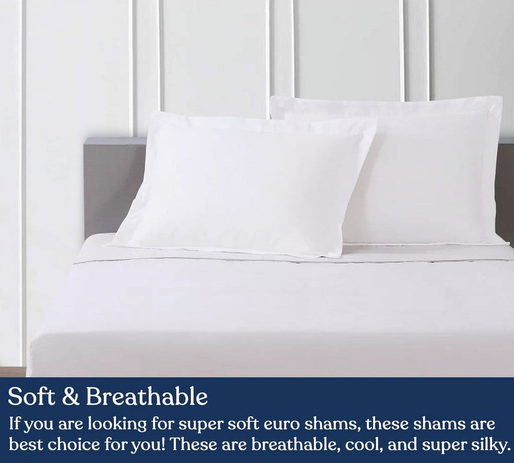 Euro Sham Pack of 2, 100% Organic Cotton, 400 Thread Count Q26791