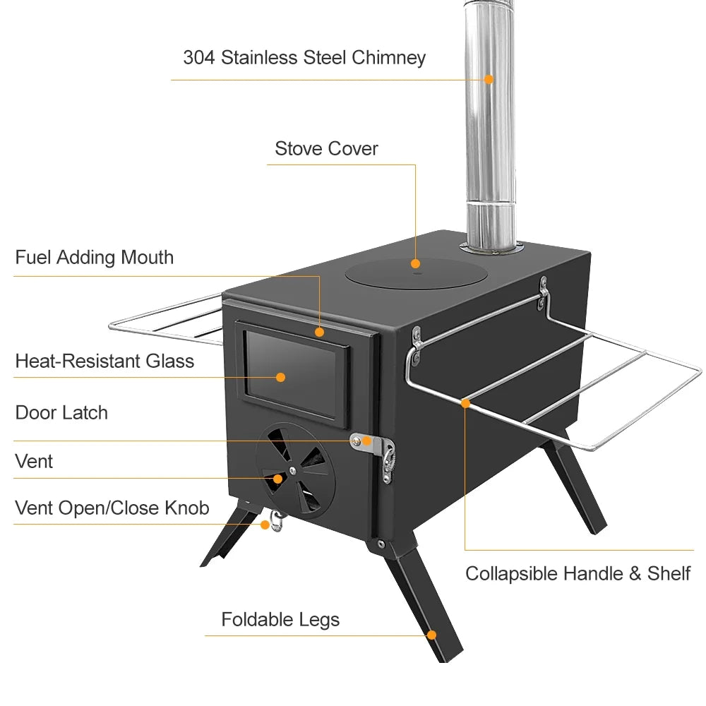 Portable Burner Firewood Multifunctional Stove H2064