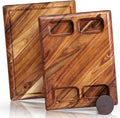 Large Acacia Wood Cutting Board with Stand and Juice Groove E521