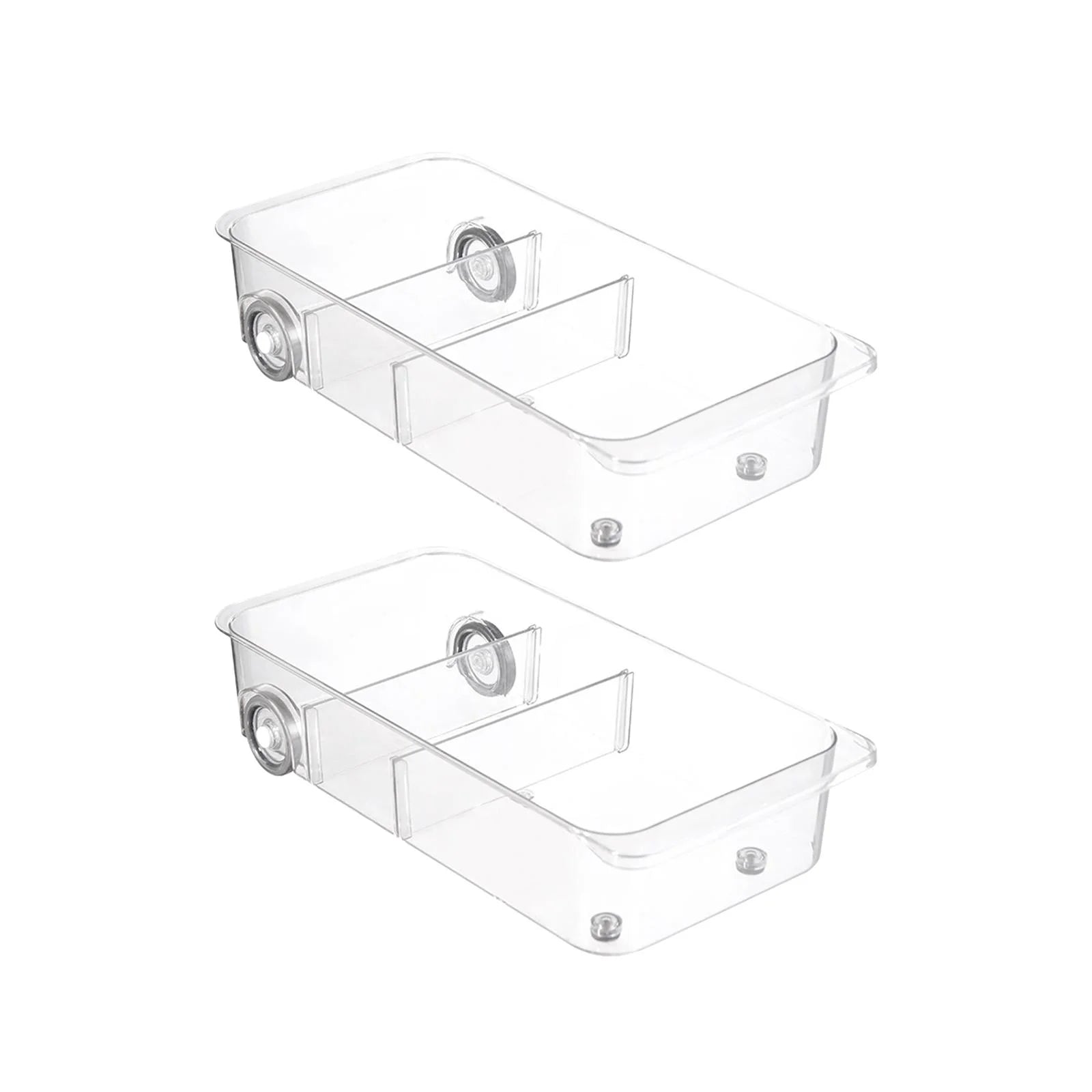 Clear Fridge Drawer Organizer Storage Bins 2 Piece I7246