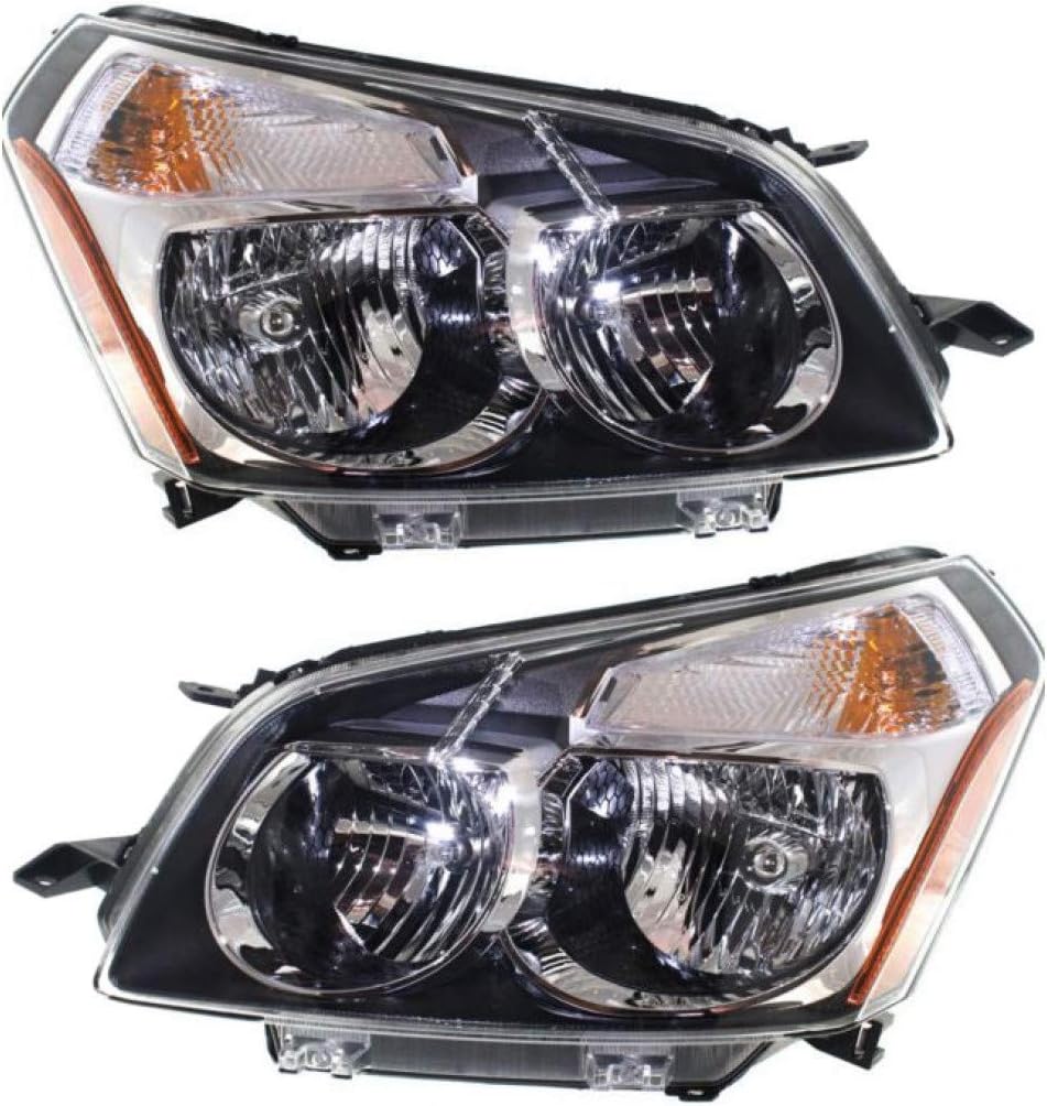 Pontiac Vibe Headlight Assembly 2009 2010 Driver and Passenger Side Pair Halogen D871325