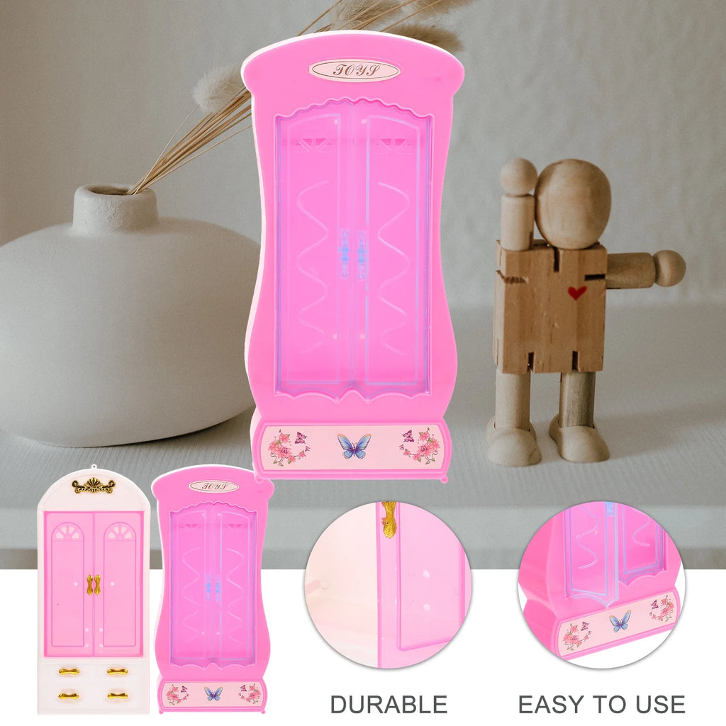 Miniature Doll Wardrobe Closet 2 Pcs E8884