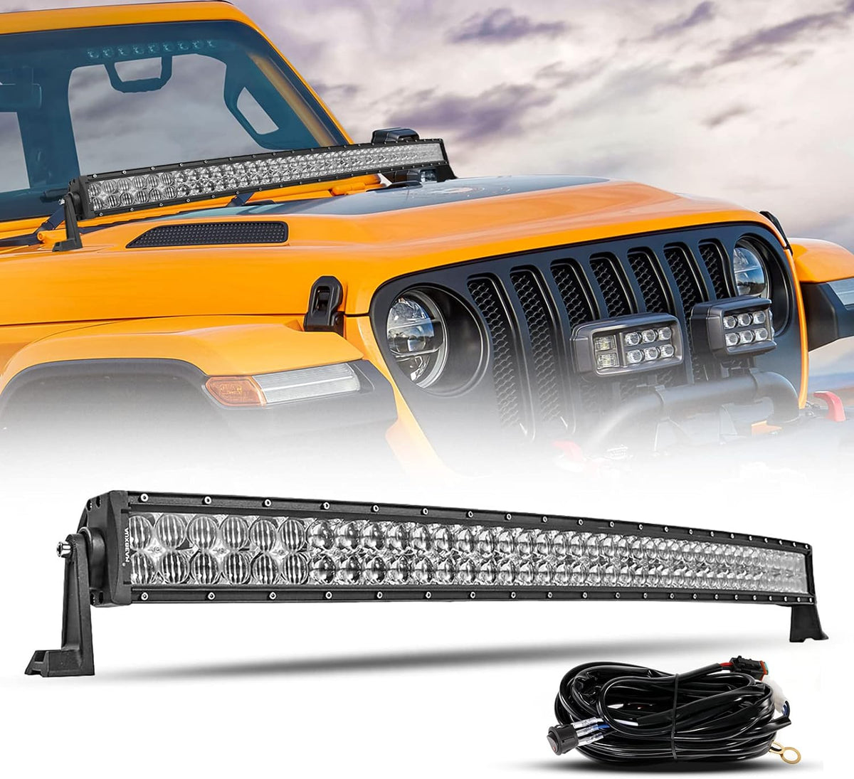 42” 240W LED Work Light Spot Flood Combo Beam with Wiring Harness Y238