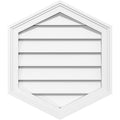26x22W x 40x22H Vertical Peaked Surface Mount PVC Gable Vent 4/12 Pitch V87188