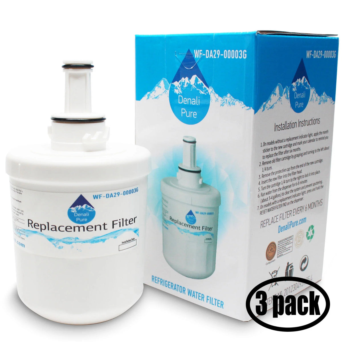 3-Pack Replacement Refrigerator Water Filter Cartridge U9567