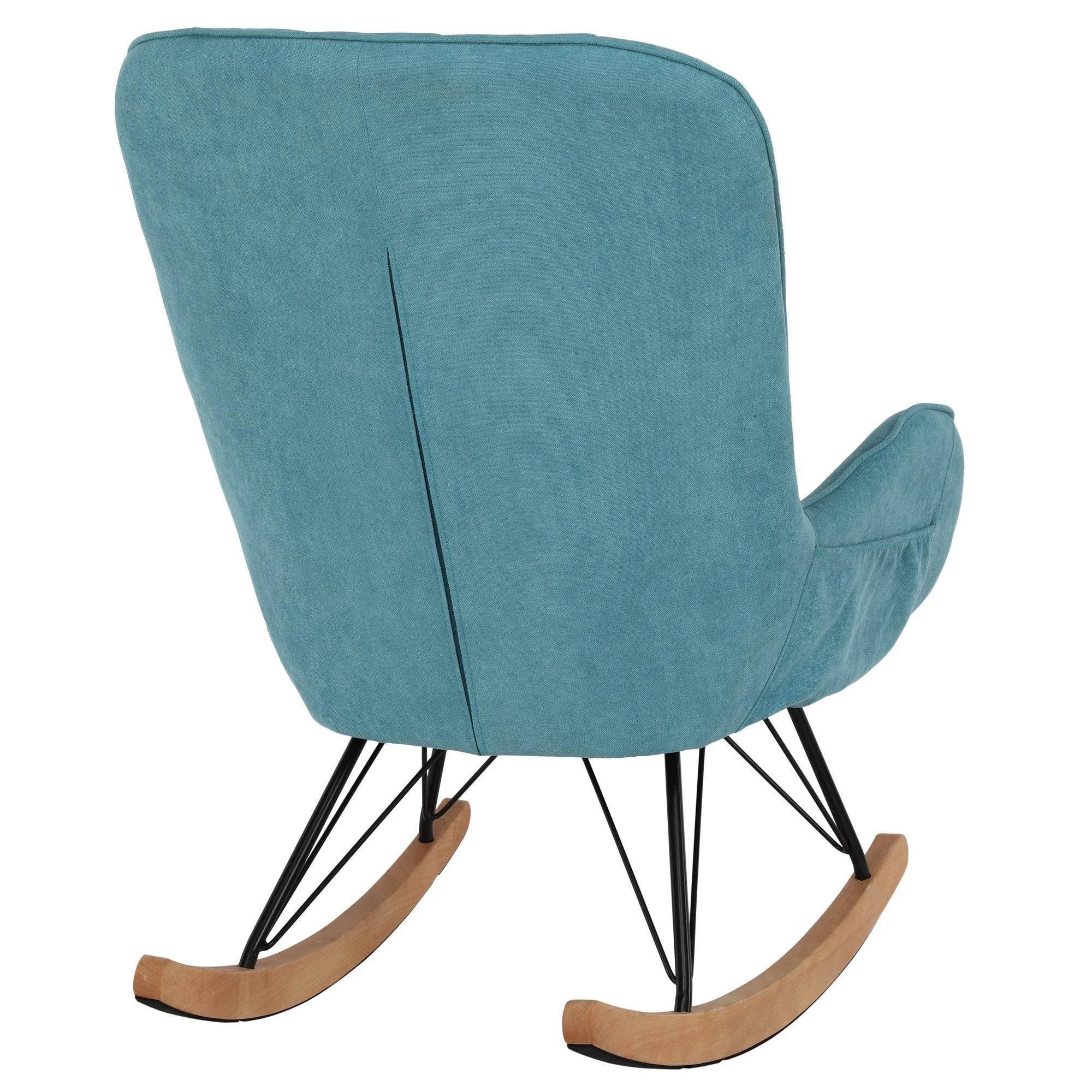 Blue Rocker Chair with Side Storage Pockets H539530
