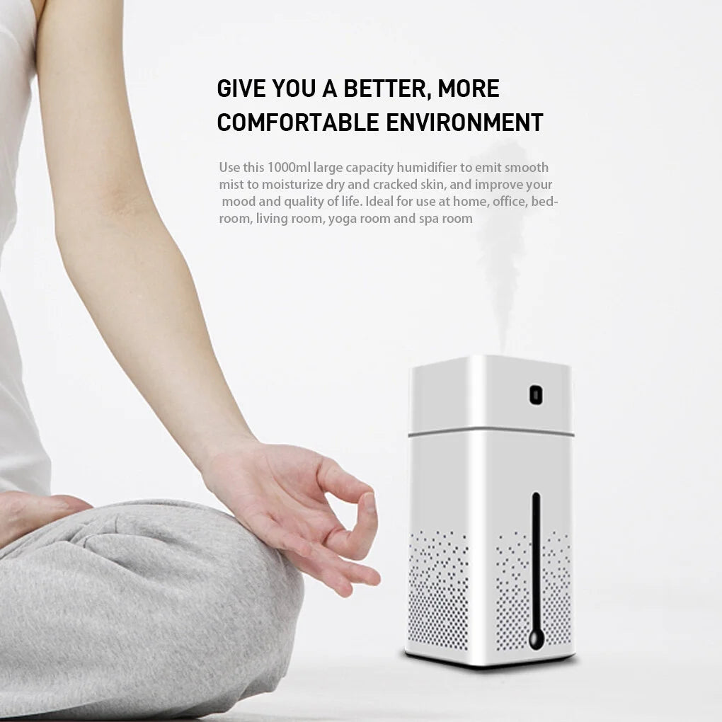 White 1000ml USB Aroma Diffuser Humidifier D8224