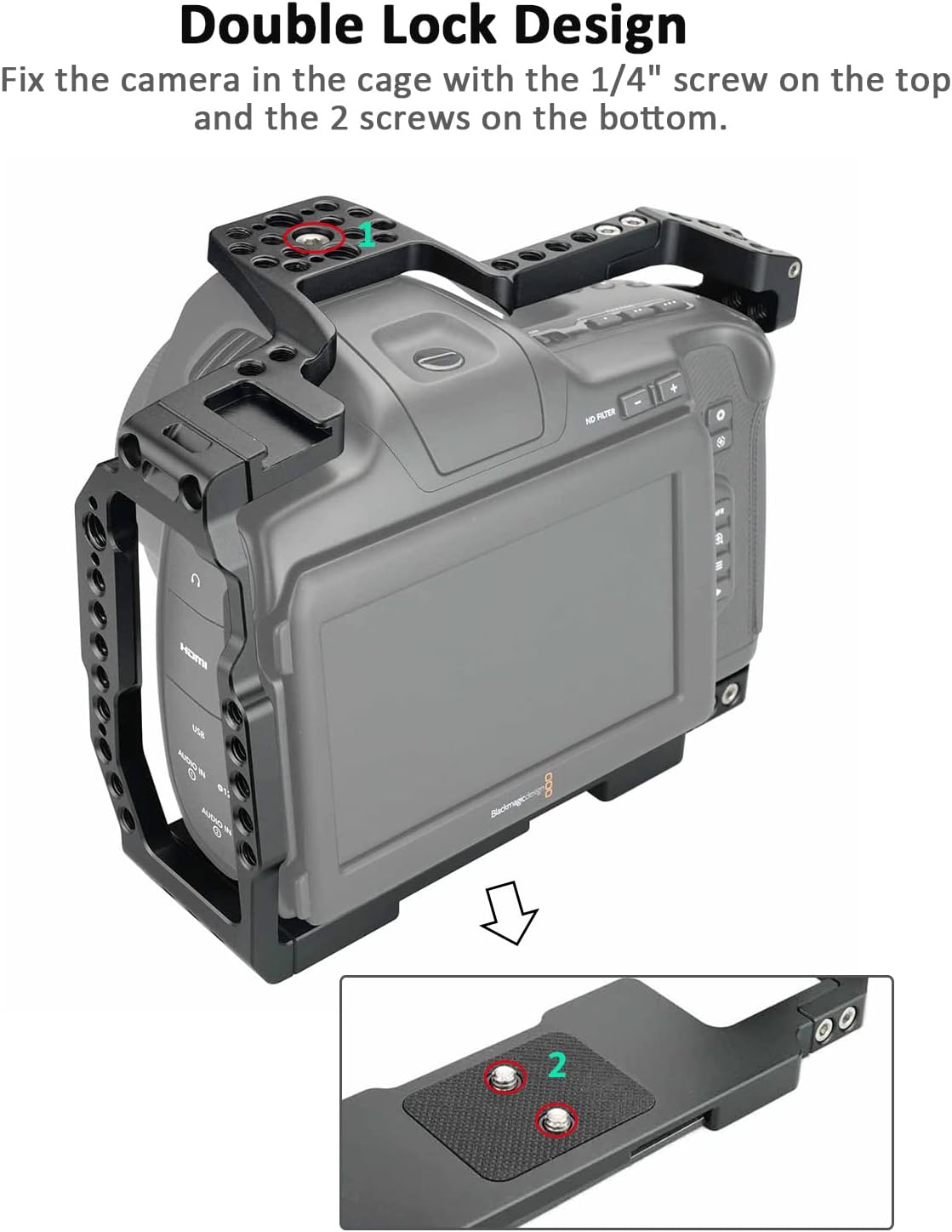 Full Cage Kit with Rubber Top Handle & T5 SSD Mount O583