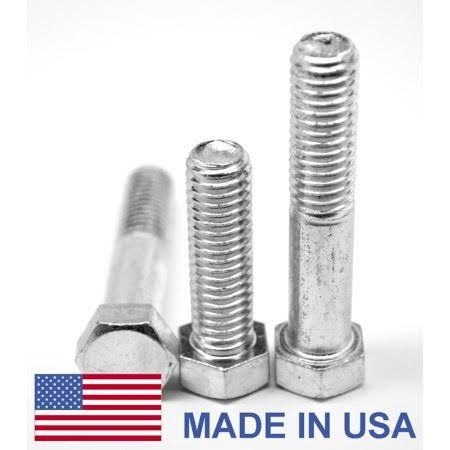 1/4 inch-28 x 2 1/2 inch Fine Thread Grade 5 Hex Cap Screw, Medium Carbon Steel Zinc Plated, Pk 450 W69943