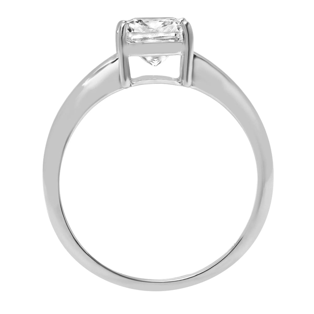 18K White Gold Solitaire Engagement Ring Q7391