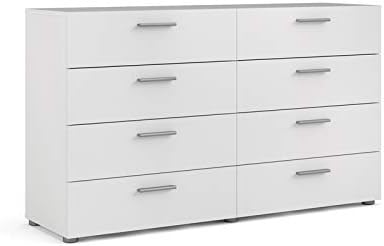 White 8 Drawer Double Dresser and Nightstand L371104