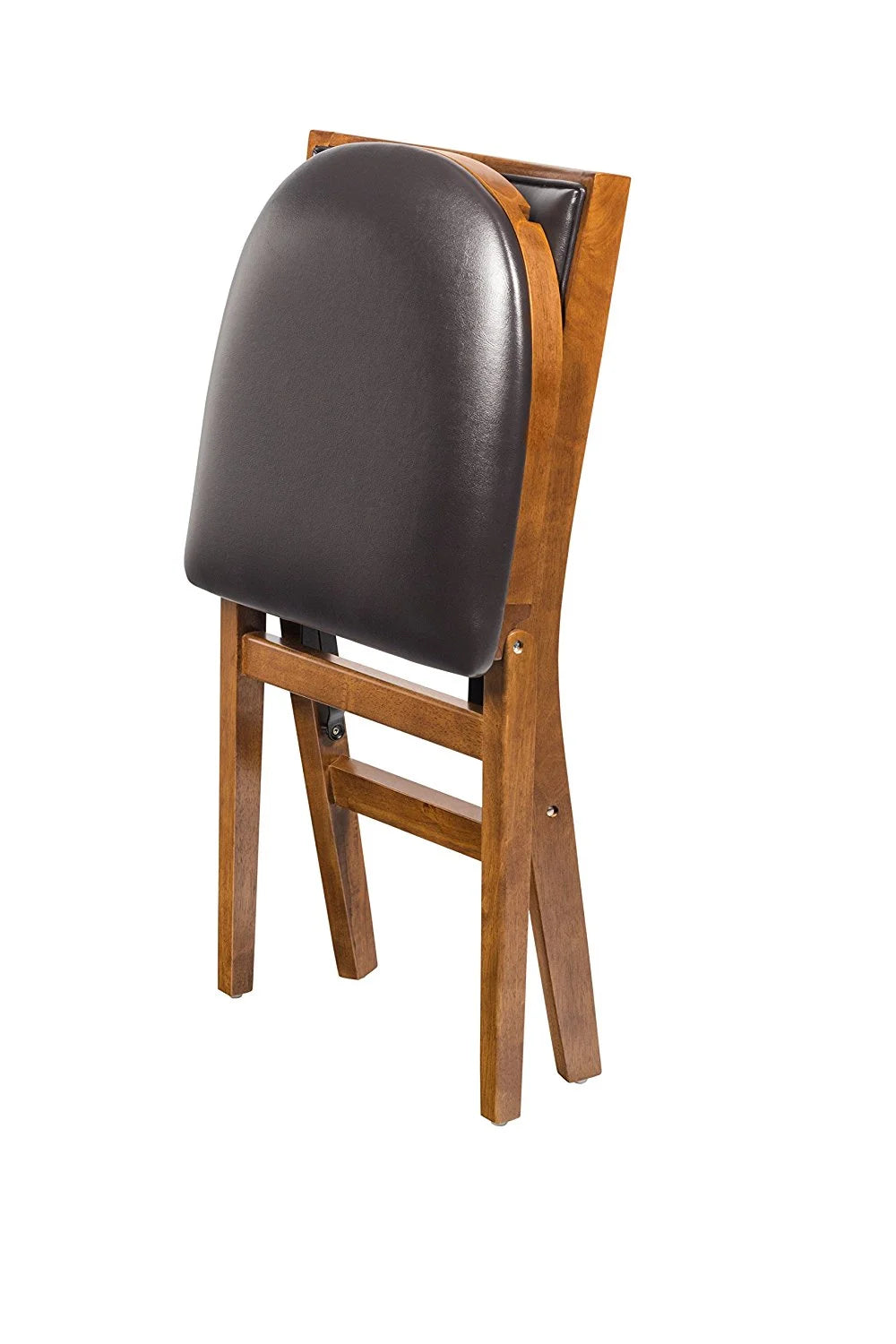 Bonded Leather Folding Chair Brown 2-Pack K548