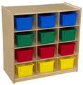 12 Cubby Storage with Assorted Pastel Trays V389