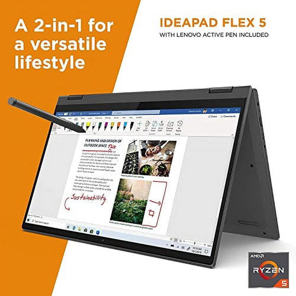 14" Touchscreen 2-in-1 Laptop AMD Ryzen 5 16GB 256GB SSD V9177