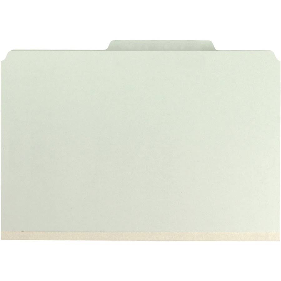 Legal Eight-Section Gray/Green Pressboard Classification Folders 10/Box U17366