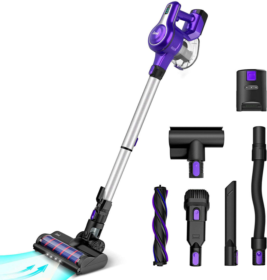Cordless Stick Vacuum, 23Kpa 250W, 45min Runtime, 10-in-1 Lightweight, Violet V40054