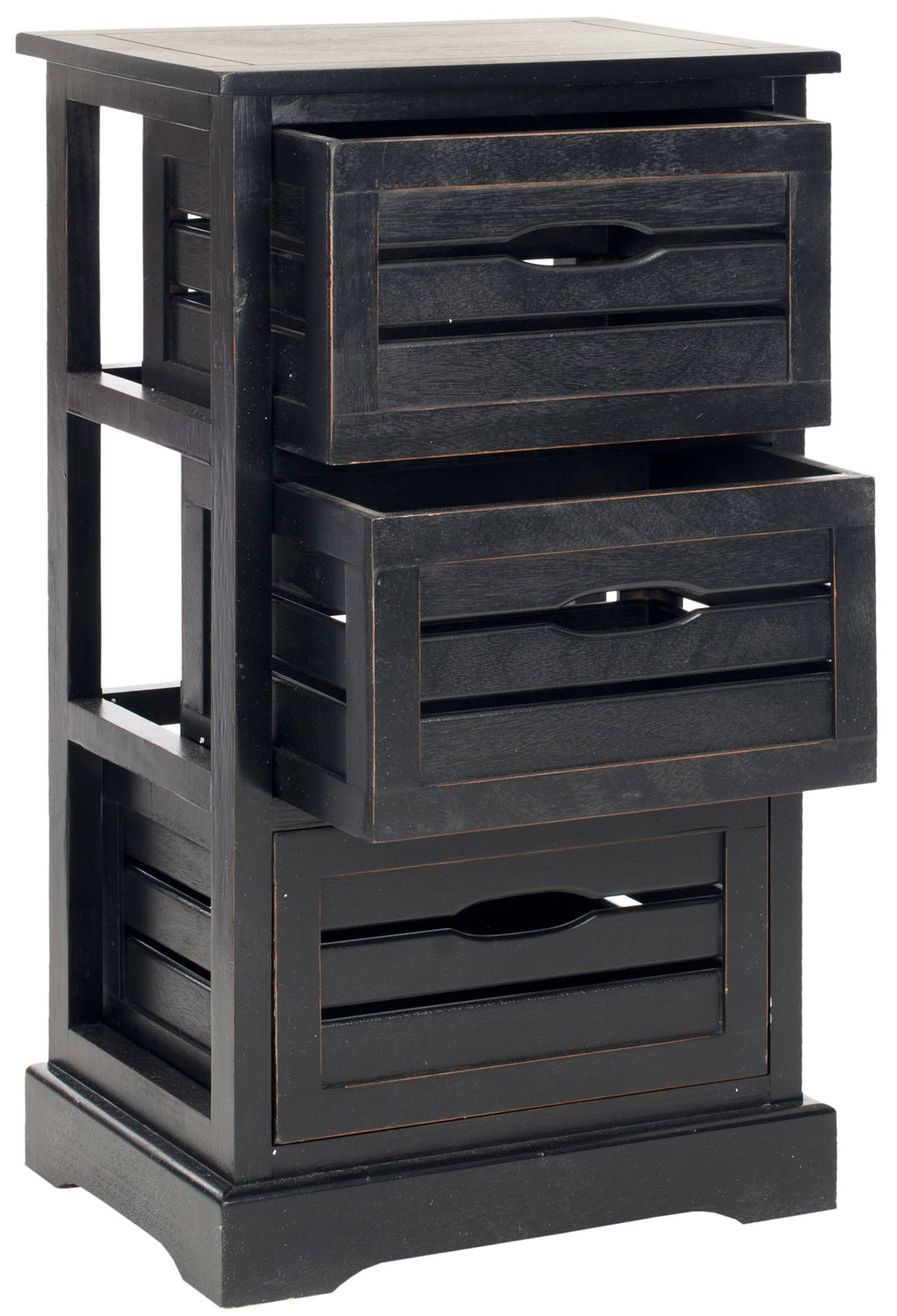 Black 3 Drawer Cabinet G359