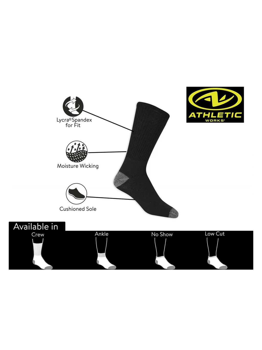 Men's Crew Socks 12 Pack C5760