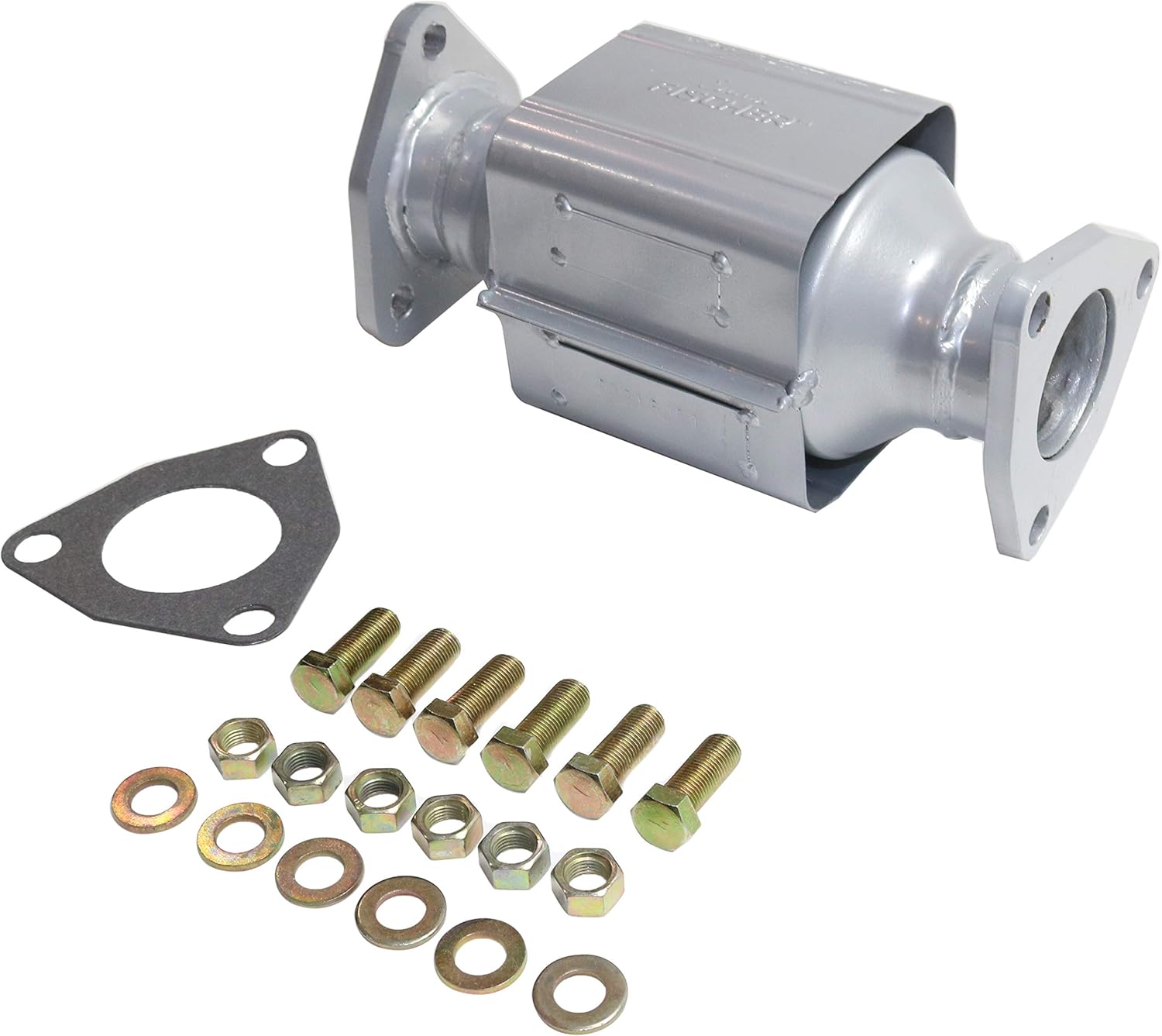 Rear Catalytic Converter with Flat Gaskets and Heat Shields H282