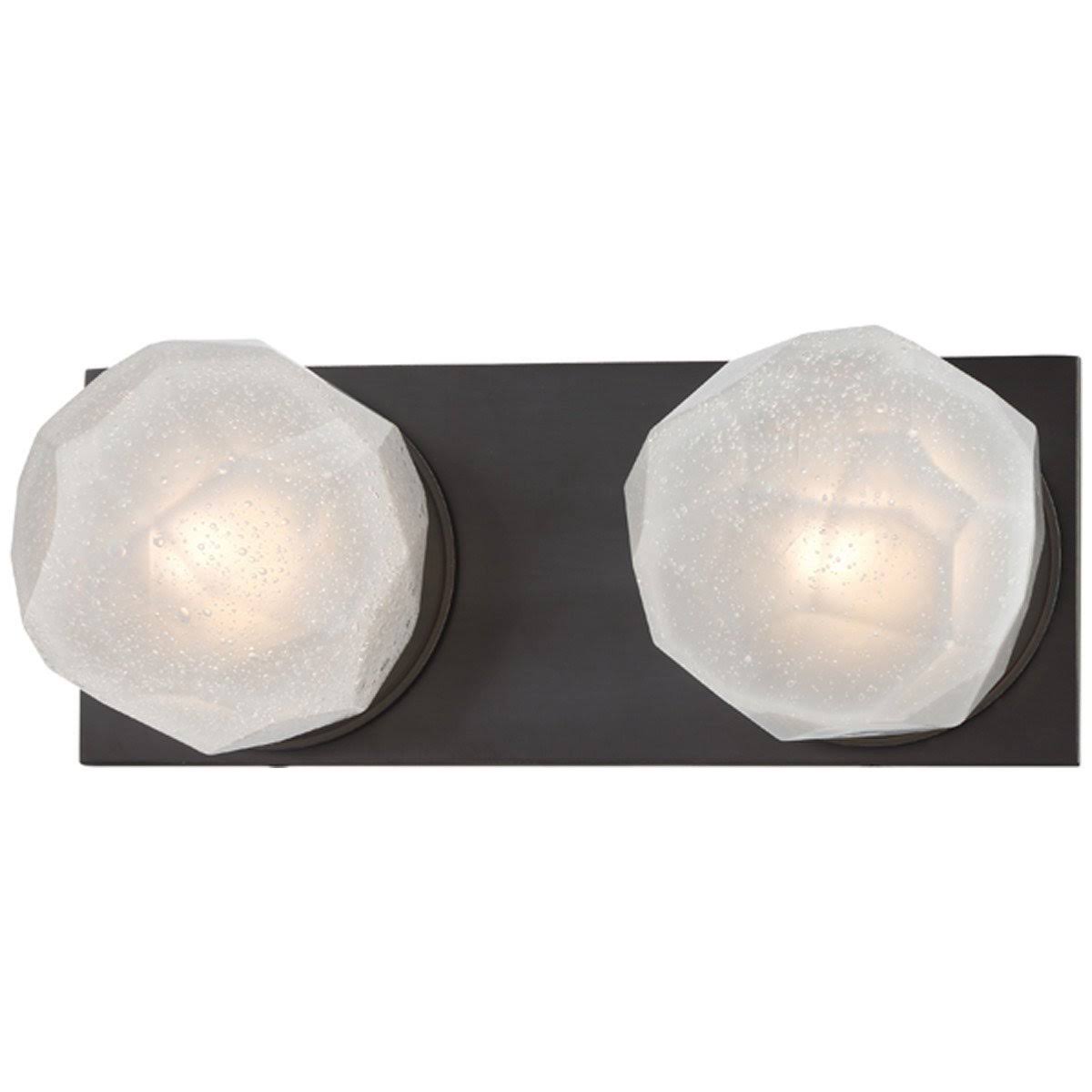 2 Light LED Bath Bracket, Aged Brass O7432