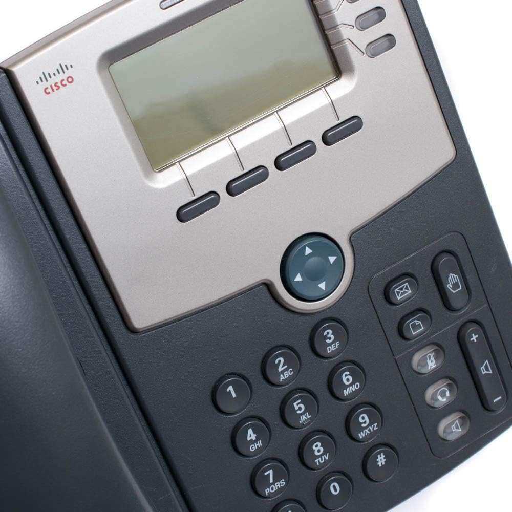 4-Line IP Phone with 2-Port Switch, PoE and LCD Display, Silver, Grey (Renewed) Pack of 2 N778