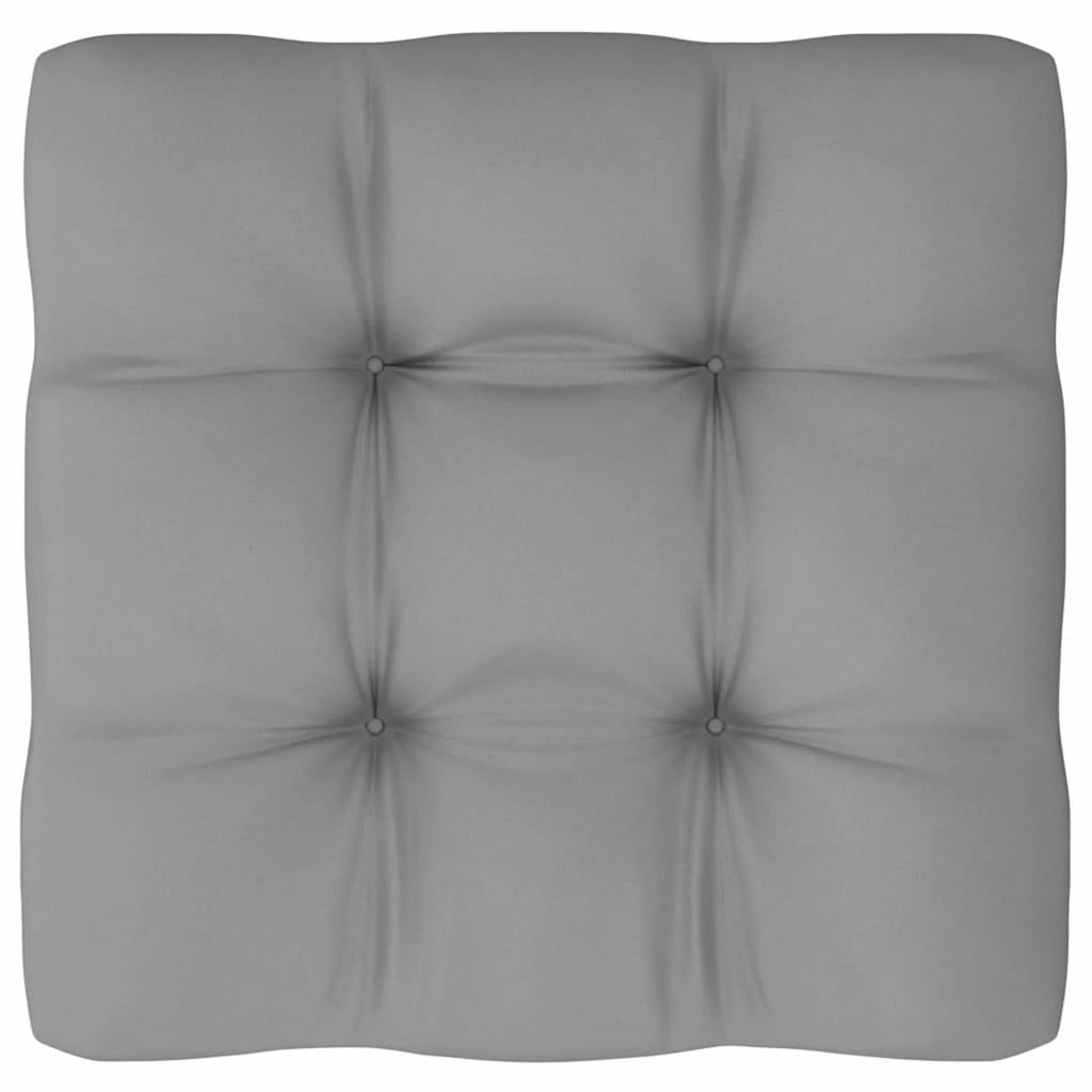 13 Piece Gray Cushioned Pinewood Sectional Outdoor Furniture Set H1667