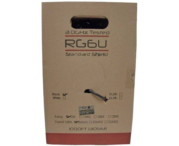 18 AWG CL2 Black Coax Cable W282907