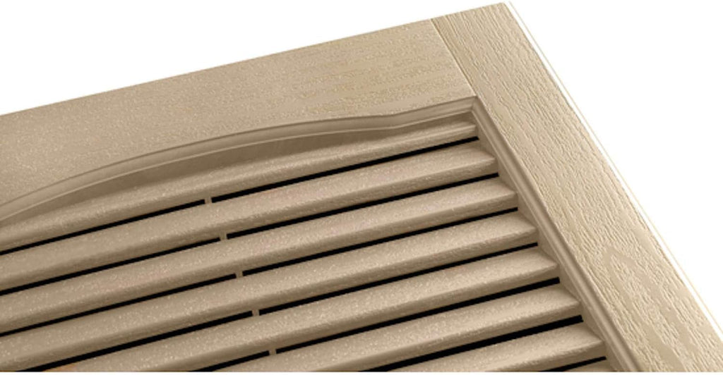 Chocolate Vinyl Louver Shutters 1 Pair 14-1/2in. x 47in. K69914