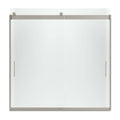 Frameless Sliding Bath Door with Frosted Glass, Matte Nickel Z7744