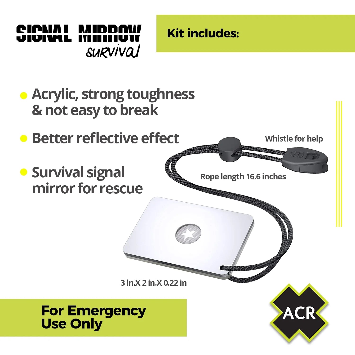 Survival Kit with E-Flare, Personal Locator Beacon, Strobe Light B356502