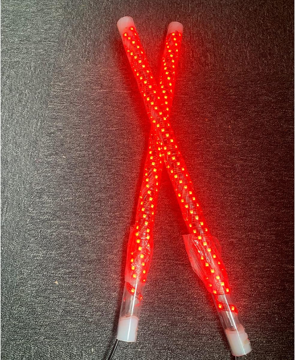 2PCS RGB LED Whip Lights Spiral Multiple Colors SUV Safety Light Bluetooth App Controlled W256698