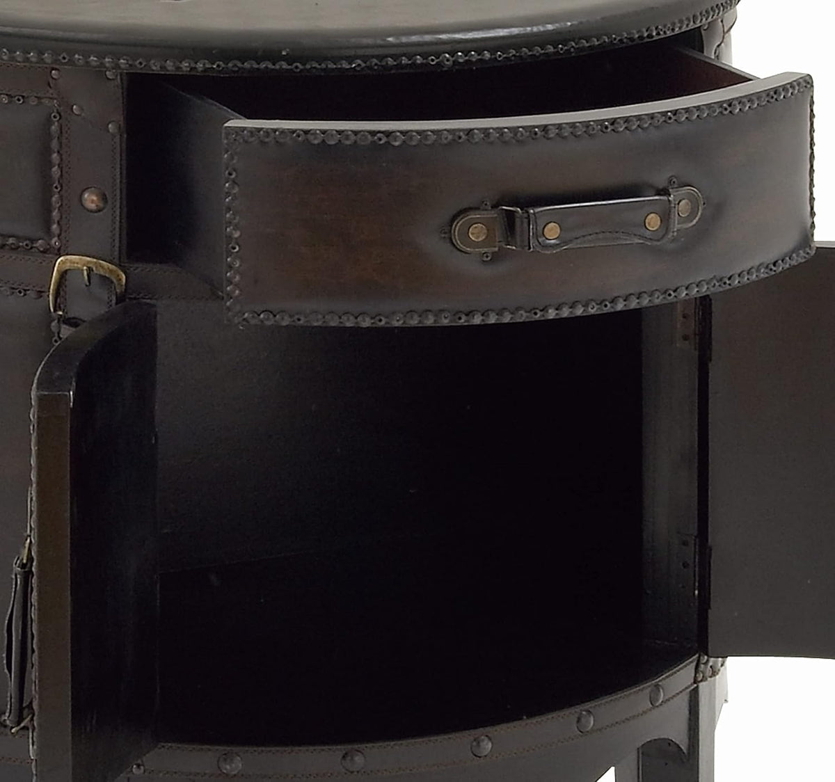 Wood Leather Cabinet H8370