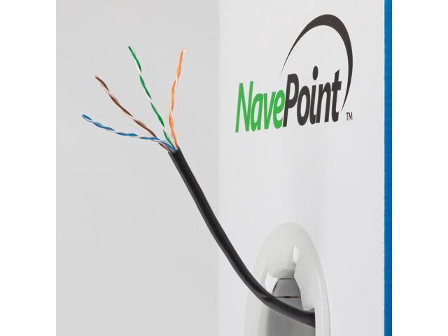 Black 1000ft Cat5e Bulk Ethernet Cable B33779