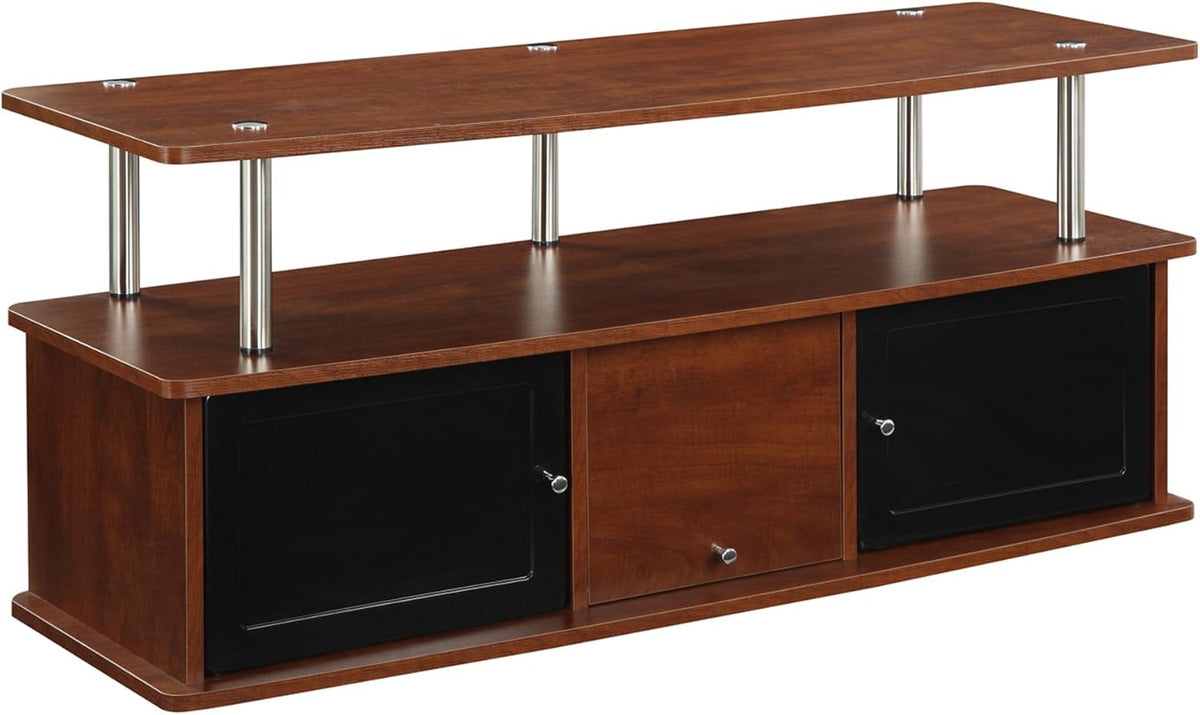 Dark Espresso TV Stand with 3 Cabinets Y419458
