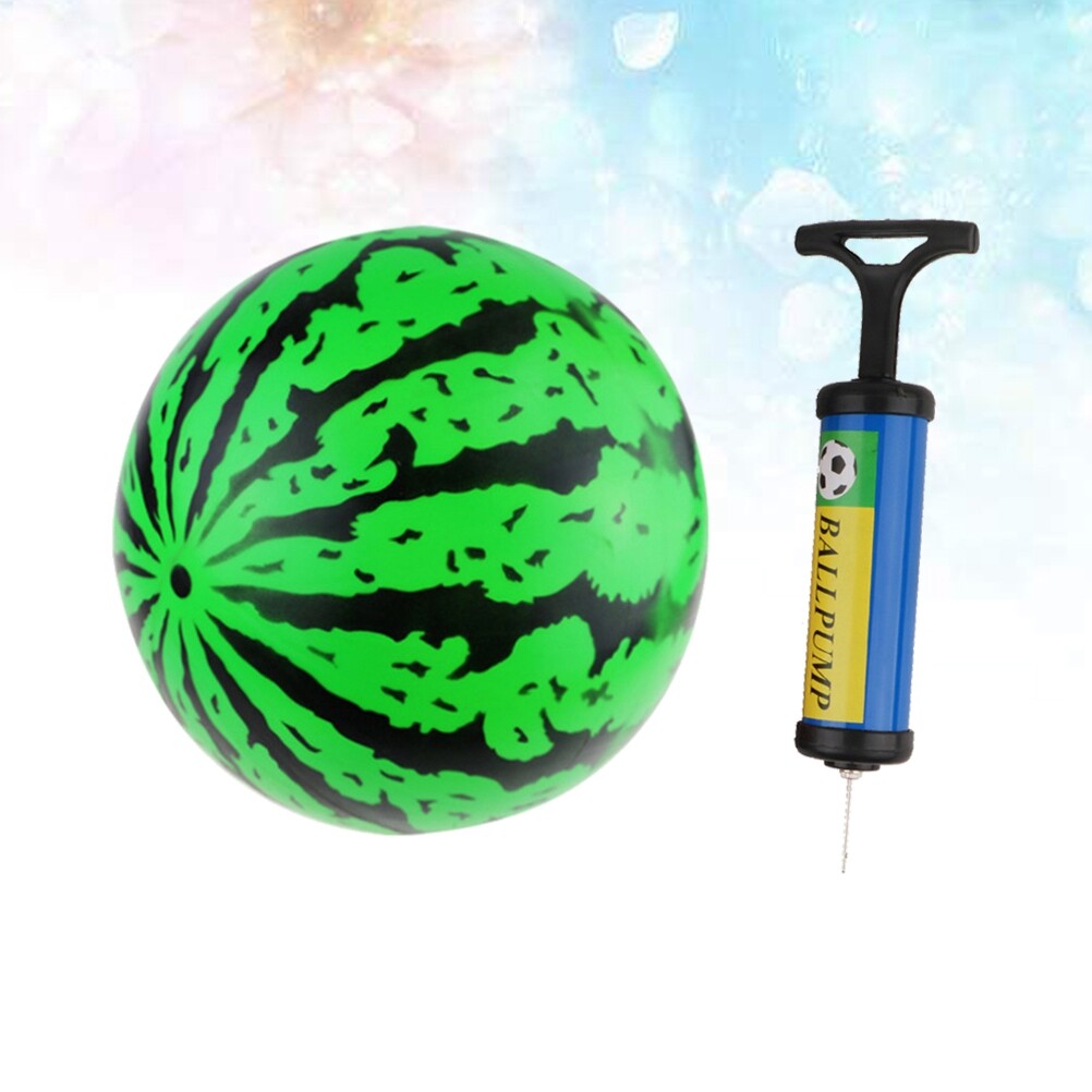 2Pcs 9 Inch Inflatable Bouncy Ball with Pump Kids Toys R732908