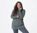 Spruce Zigzag Cable Hoodie, Size Large D155