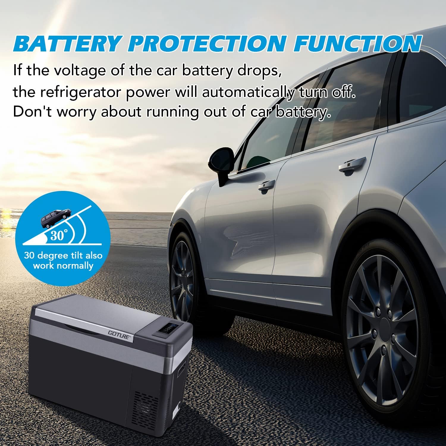 30Qt Car Refrigerator Portable Freezer RV Fridge Cooler 12V/24V C6322