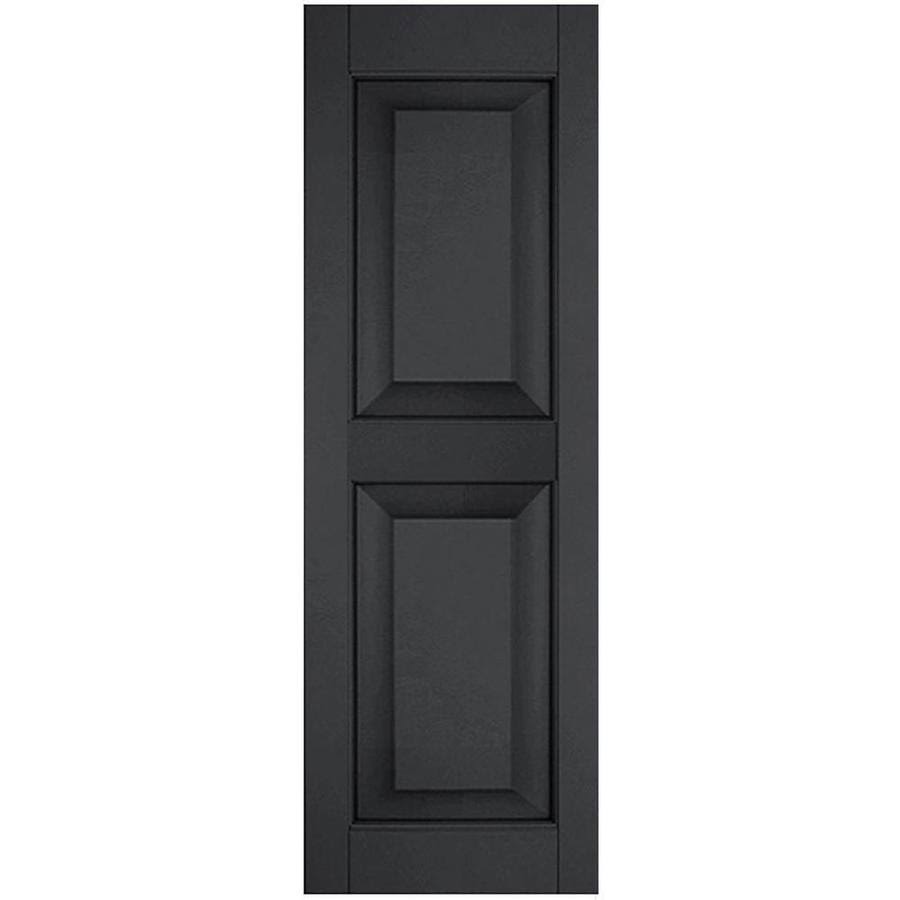 Black Raised Panel Shutters Pair T19666