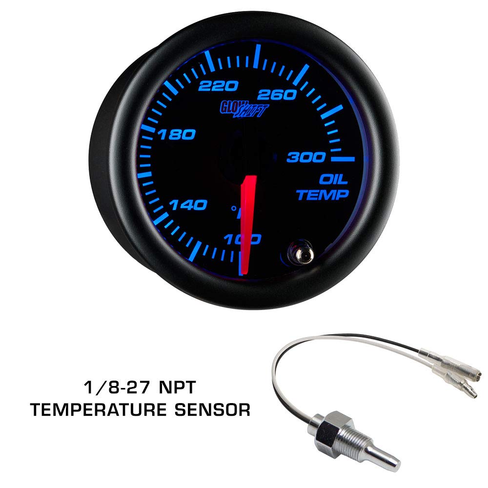 Tinted 7 Color 30 PSI Boost Vacuum Oil Pressure Oil Temperature Gauges Black Triple Pillar Pod N27529