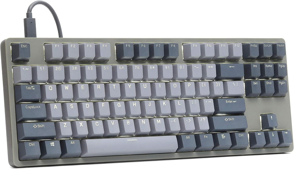 Tenkeyless Mechanical Keyboard with Anodized Aluminum Case, PBT Keycaps, USB-C, White Backlit LED, Linear Switches L47518