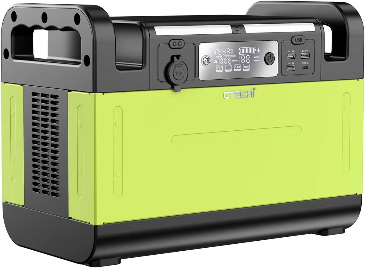 Portable Power Station 240Wh LiFePo4 Battery Backup 200W 9-Port LED Light D5998