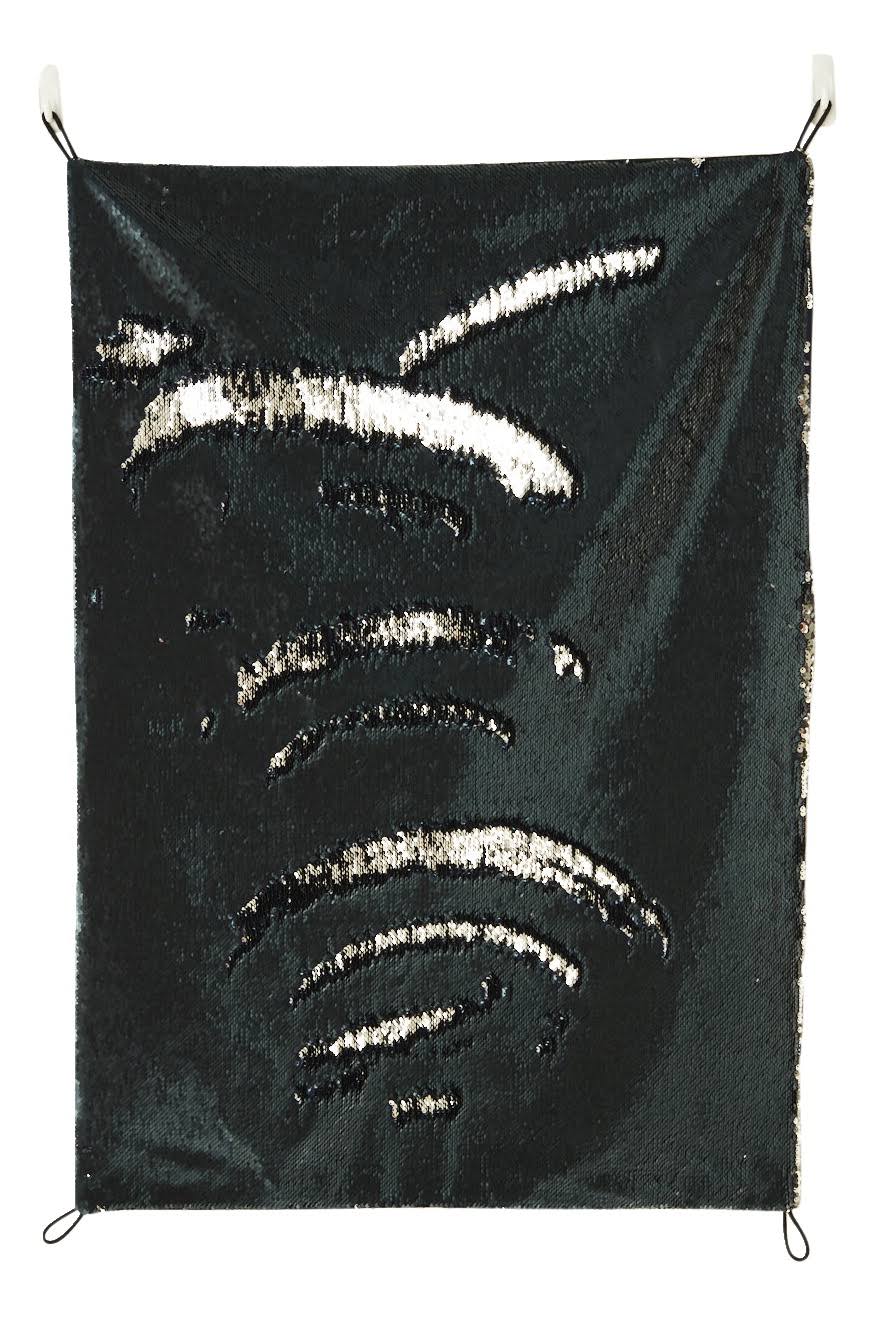 Sensory Sequin Panel, 24 x 36 Inches, Blue/Silver S266