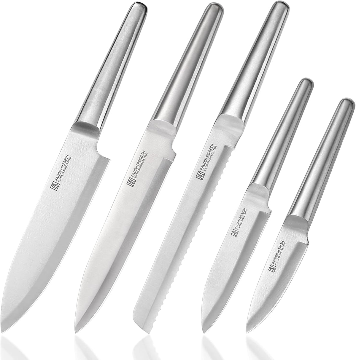 5 Pc German Stainless Steel Chef Knife Set G3129