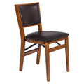 Bonded Leather Folding Chair Brown 2-Pack K548