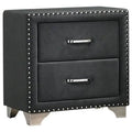 2-Drawer Upholstered Nightstand Grey M737