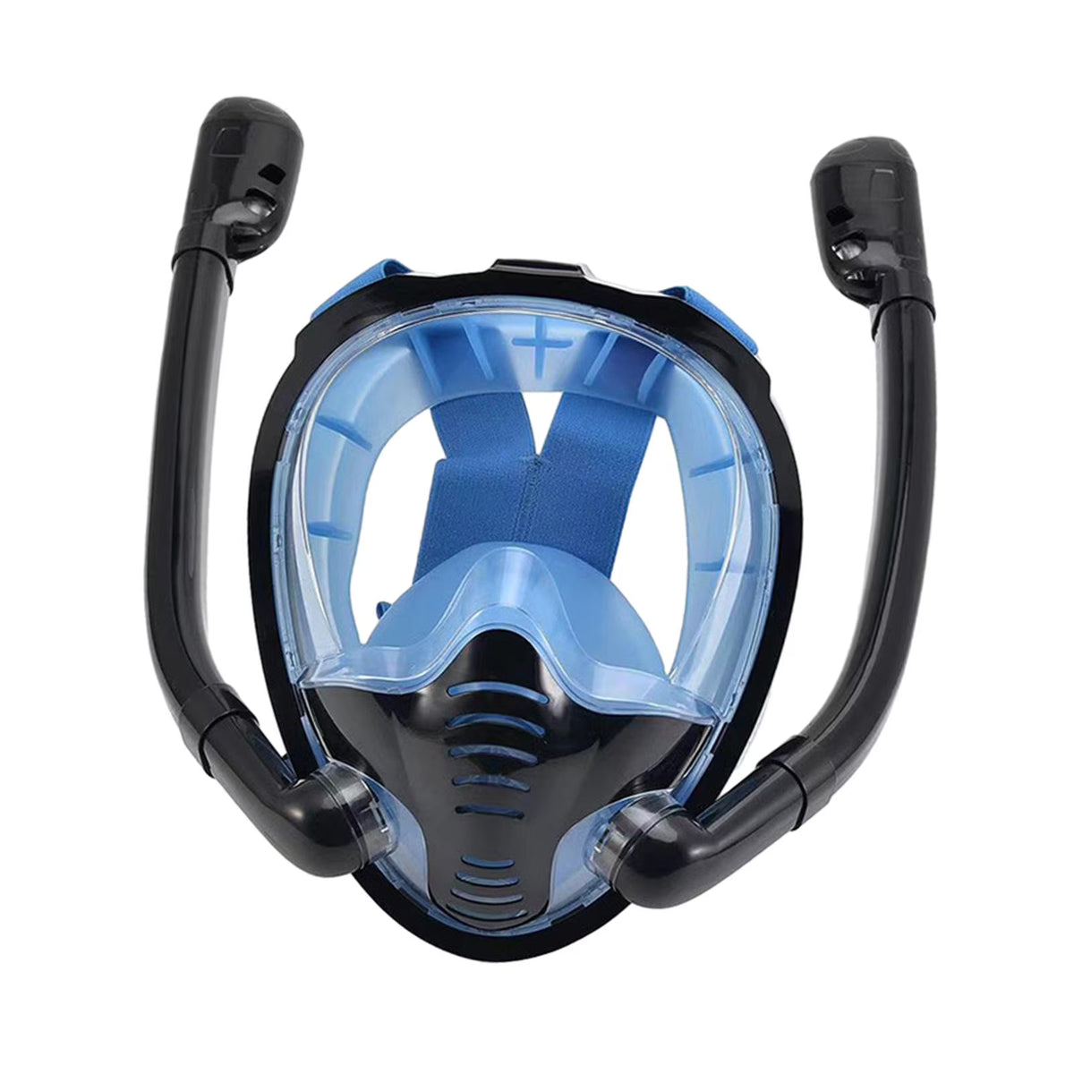 Blue Double Tube Snorkeling Goggles with Camera Mount L996680