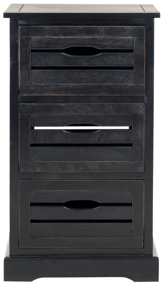 Black 3 Drawer Cabinet G359
